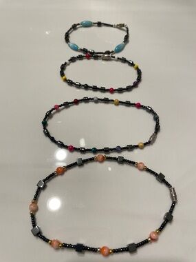 Beaded Bracelets and Anklets - Multicolor
